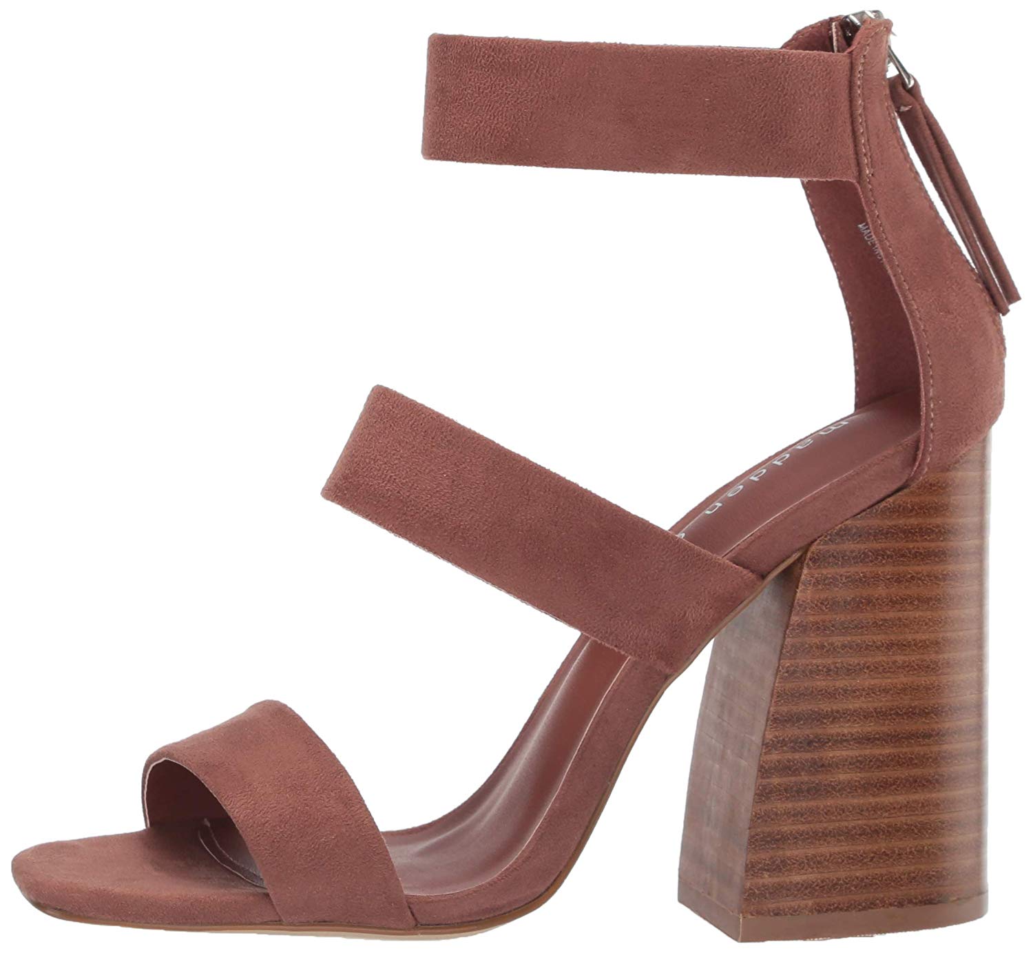 Madden Girl Womens CLYD01J1 Suede Open Toe Casual Ankle Strap, Caramel