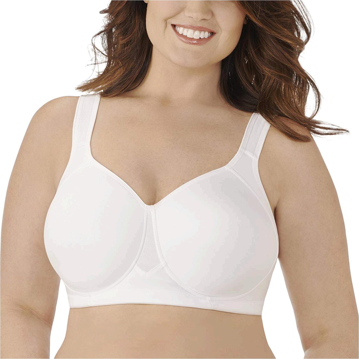 Vanity Fair Womens Sport Full Figure Wirefree Bra Star White Size 9067