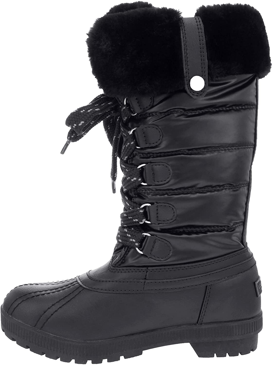 london fog womens melton cold weather snow boot
