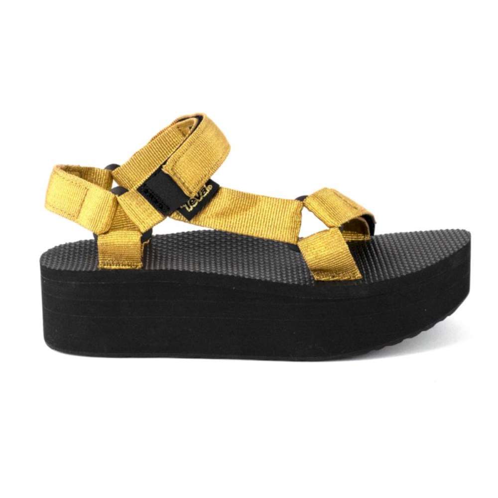 Teva Womens Flatform Open Toe Casual Platform Sandals, Gold, Size 7.0 ...