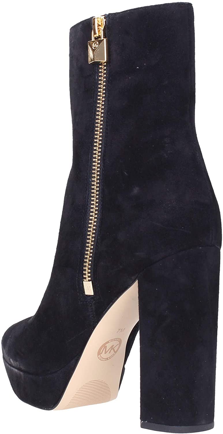 black platform bootie heels