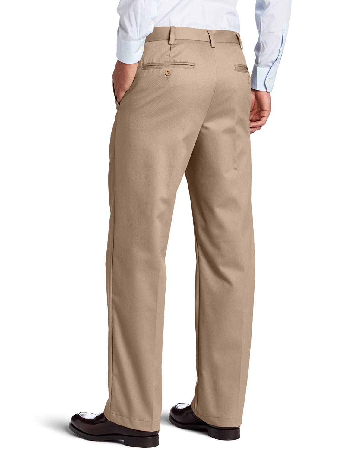 IZOD Men's American Chino Flat Front Straight-Fit Pant,, Beige, Size ...