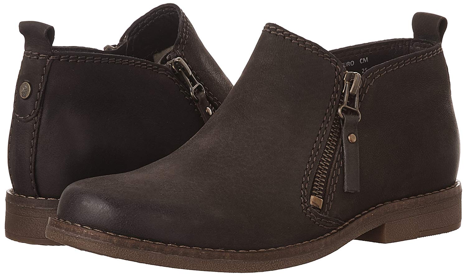 Hush Puppies Women's Mazin Cayto Ankle Bootie, Dark Brown, Size 9.0