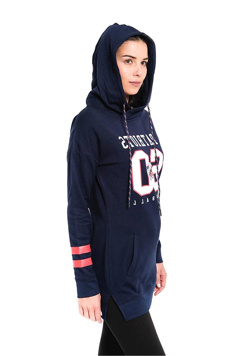 Ultra Game Women's NFL Tunic Hoodie Pullover Sweatshirt Terry,, Navy ...