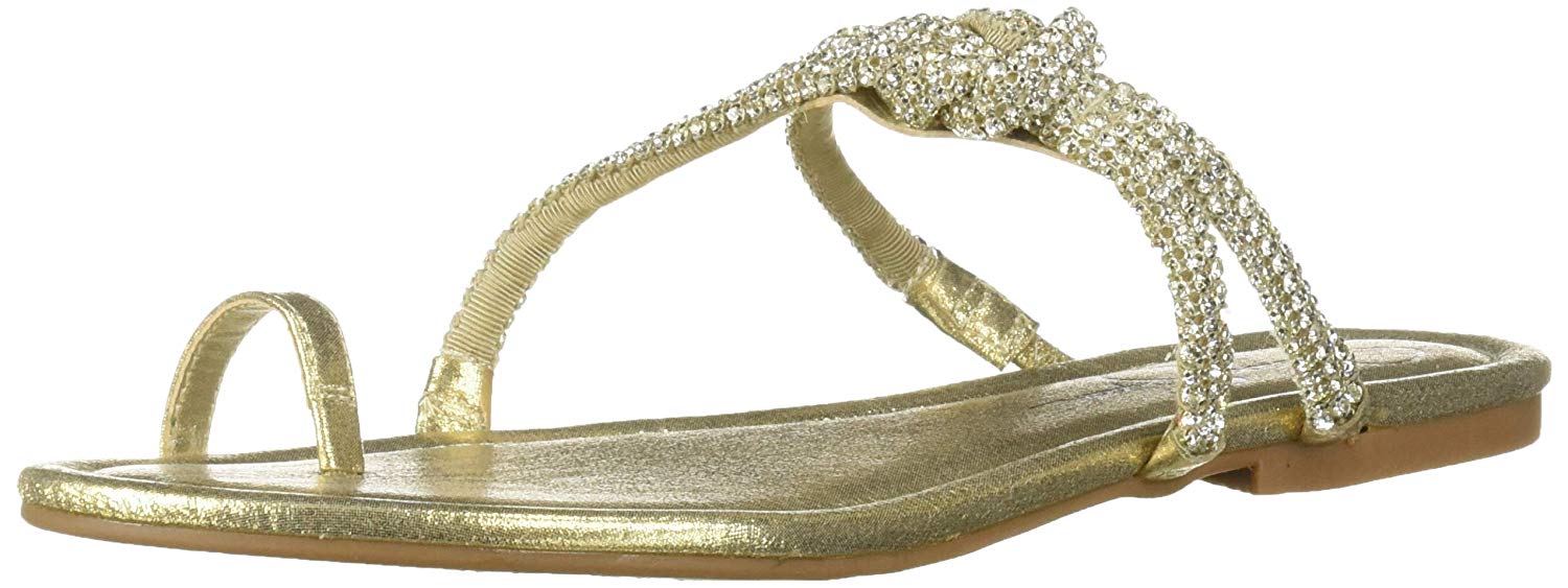 jessica simpson gold flat sandals