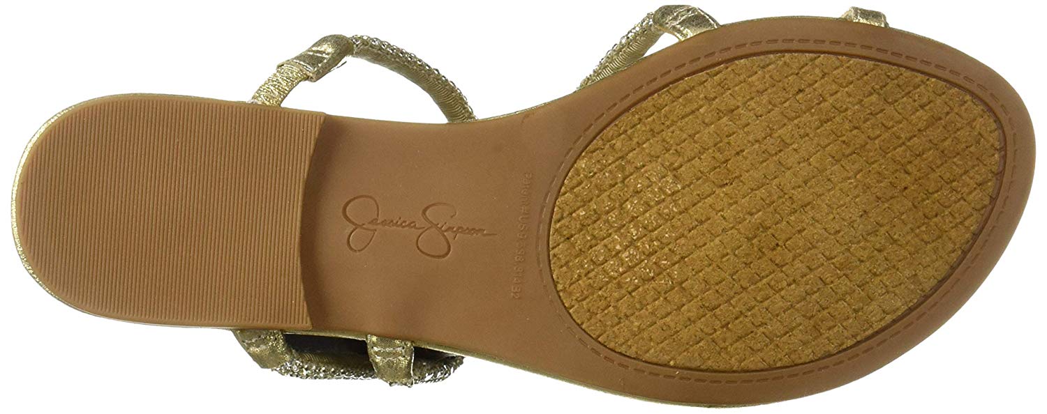jessica simpson gold flat sandals