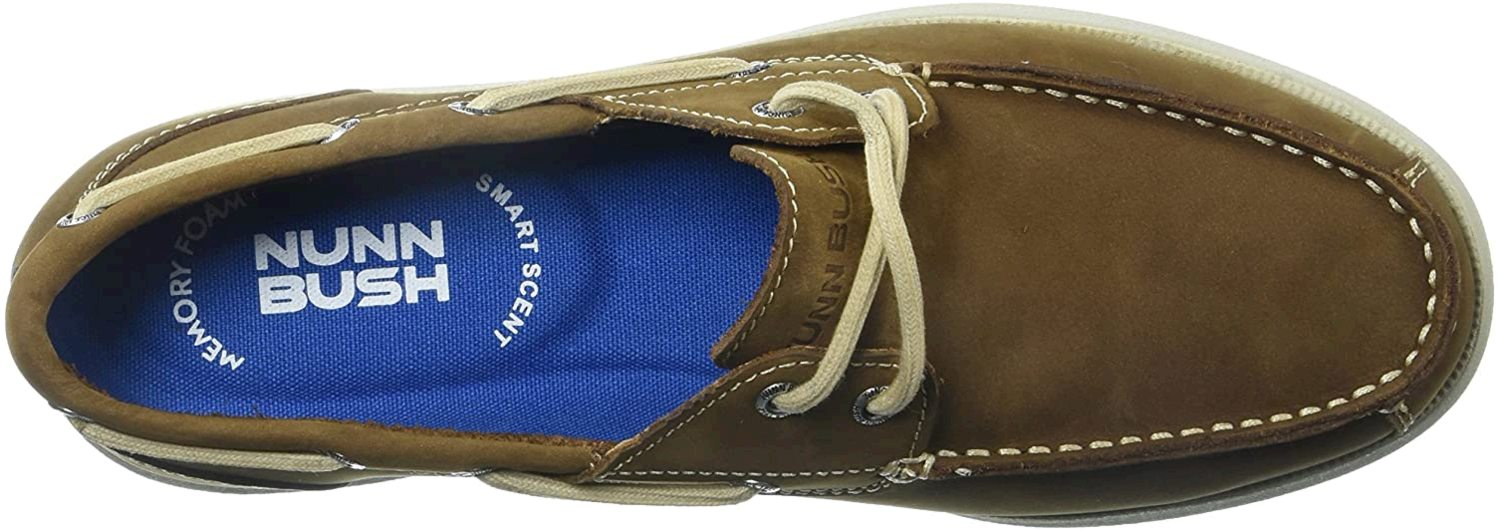 Nunn Bush Men's Bayside Lites Two-Eye Moc Toe Boat Shoe, Tan, Size 8.5 WJ7u | eBay