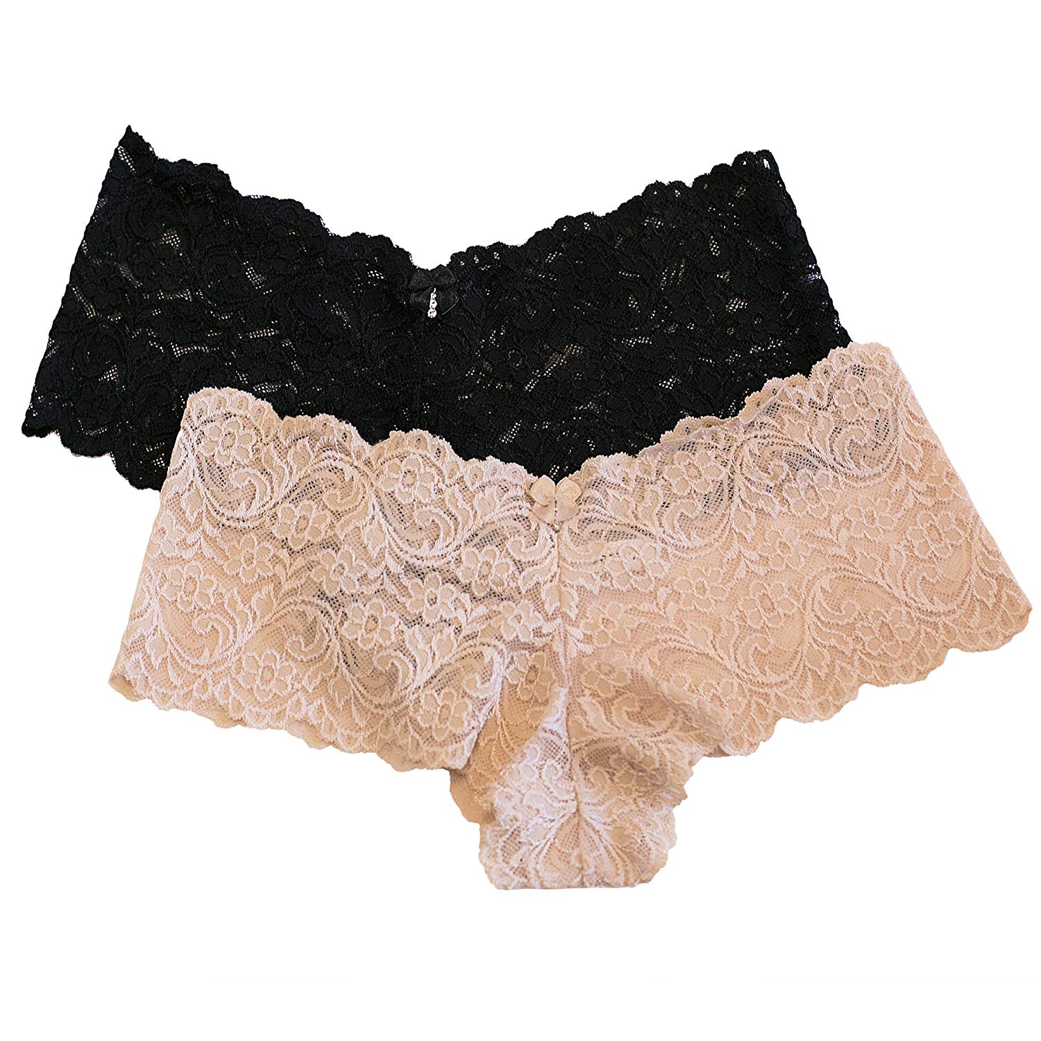 Smart & Sexy Women's 2pack Boyleg Underwear, Black, Size 10.0 nS9X US