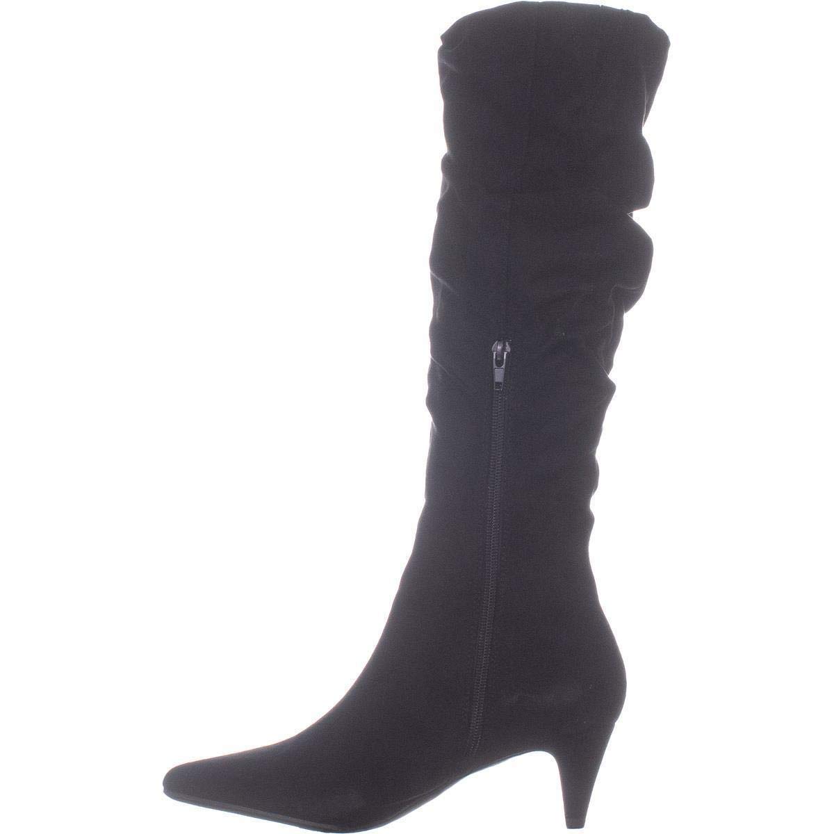 knee high fabric boots