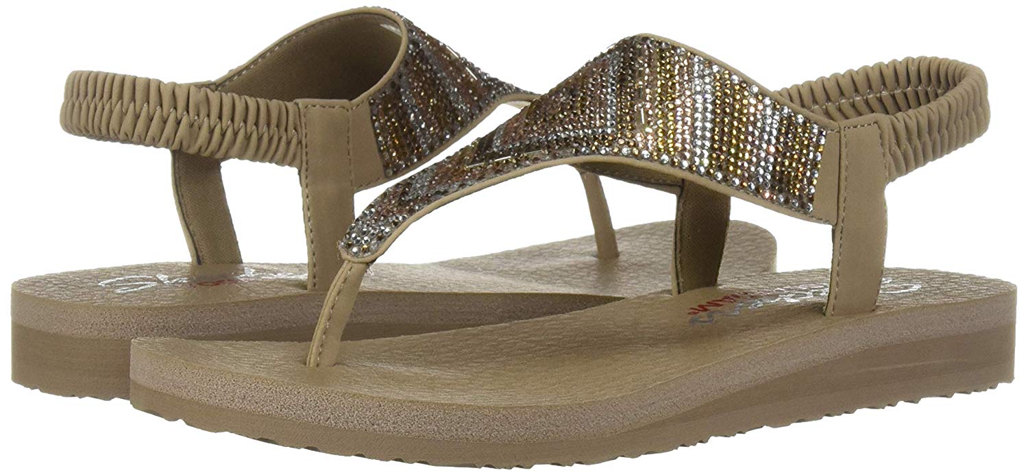 brown skechers flip flops