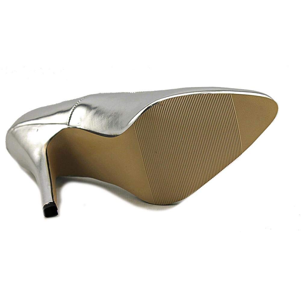 5 inch silver heels