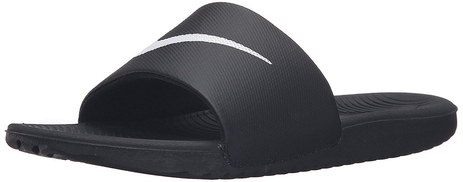 nike kawa slide women's black and white