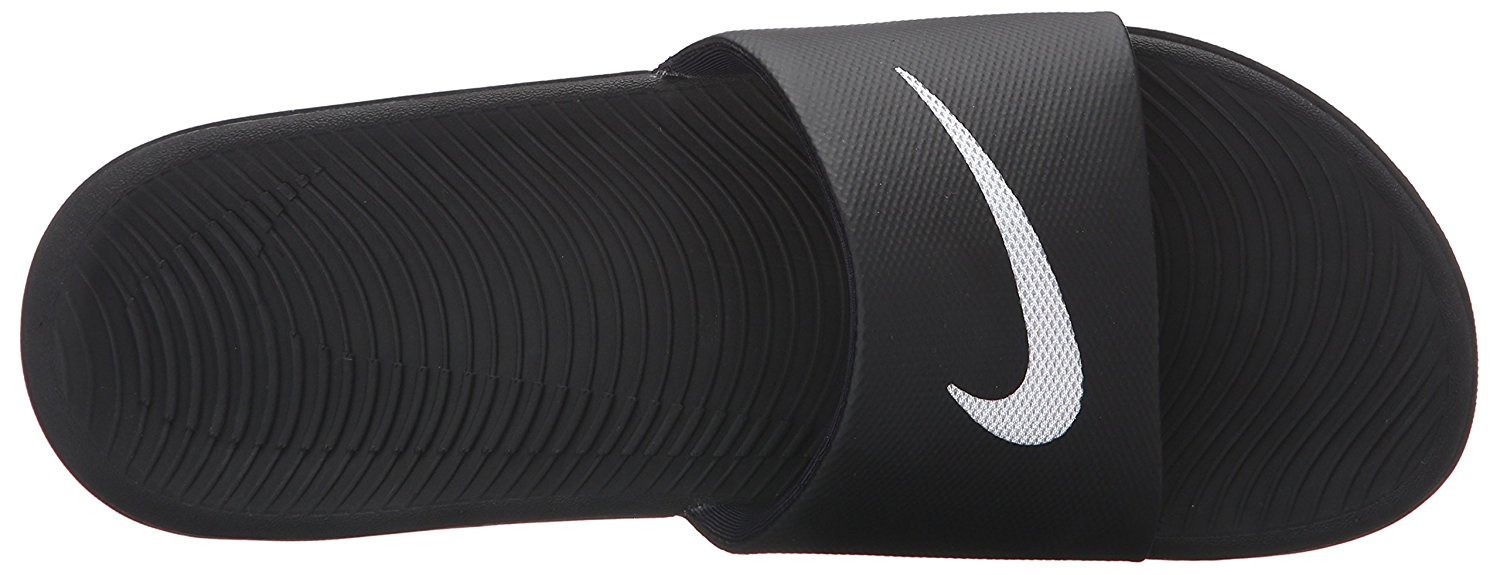 Nike Womens Kawa Slide Open Toe Casual Slide Sandals Black White Size