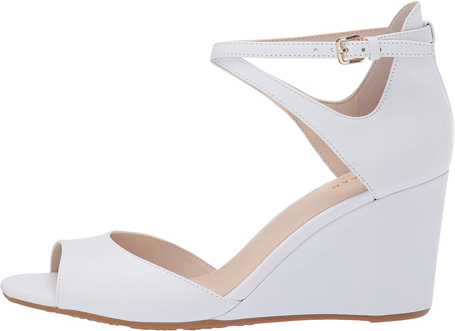 cole haan open toe wedge pump