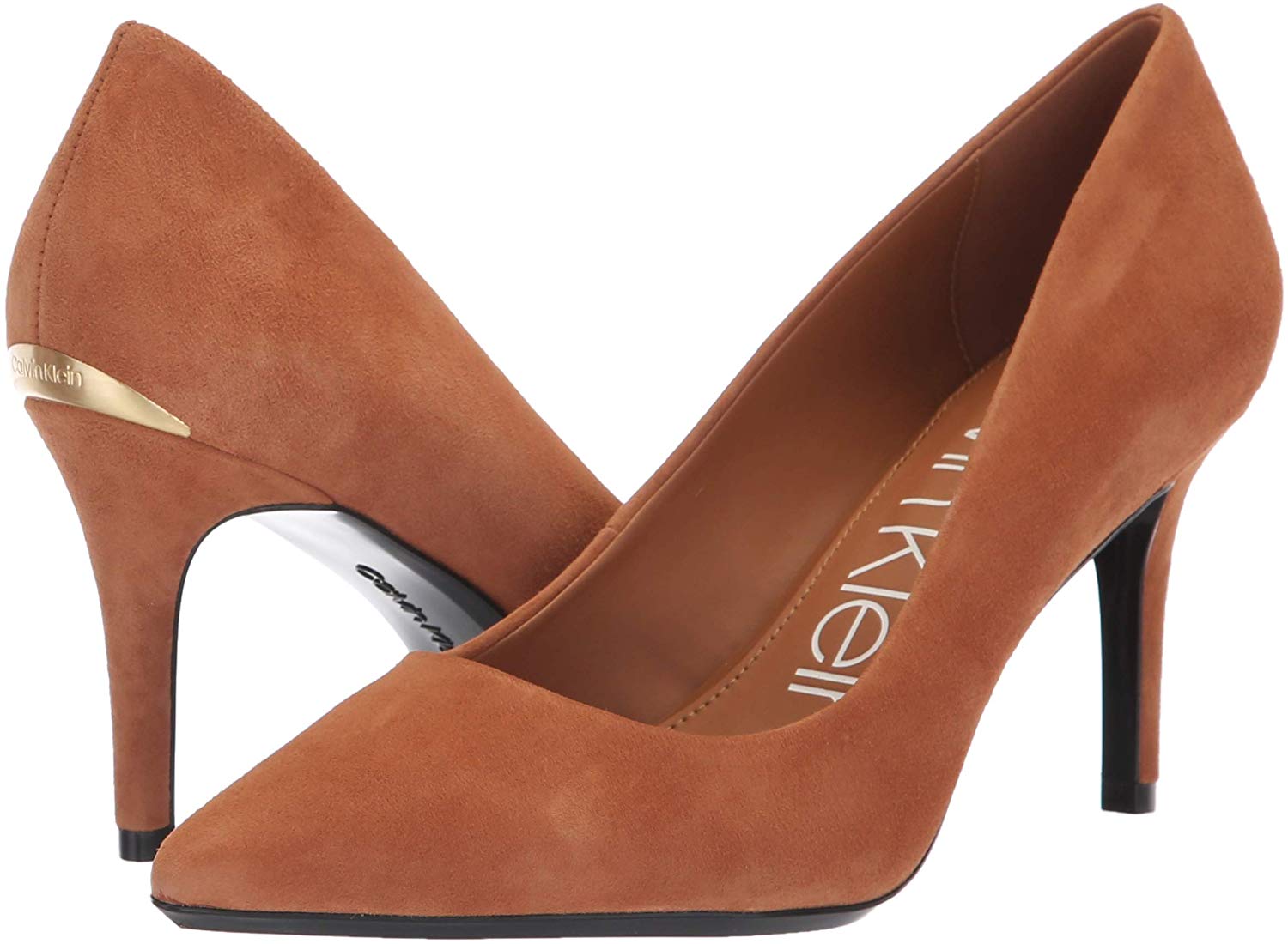 calvin klein tan heels