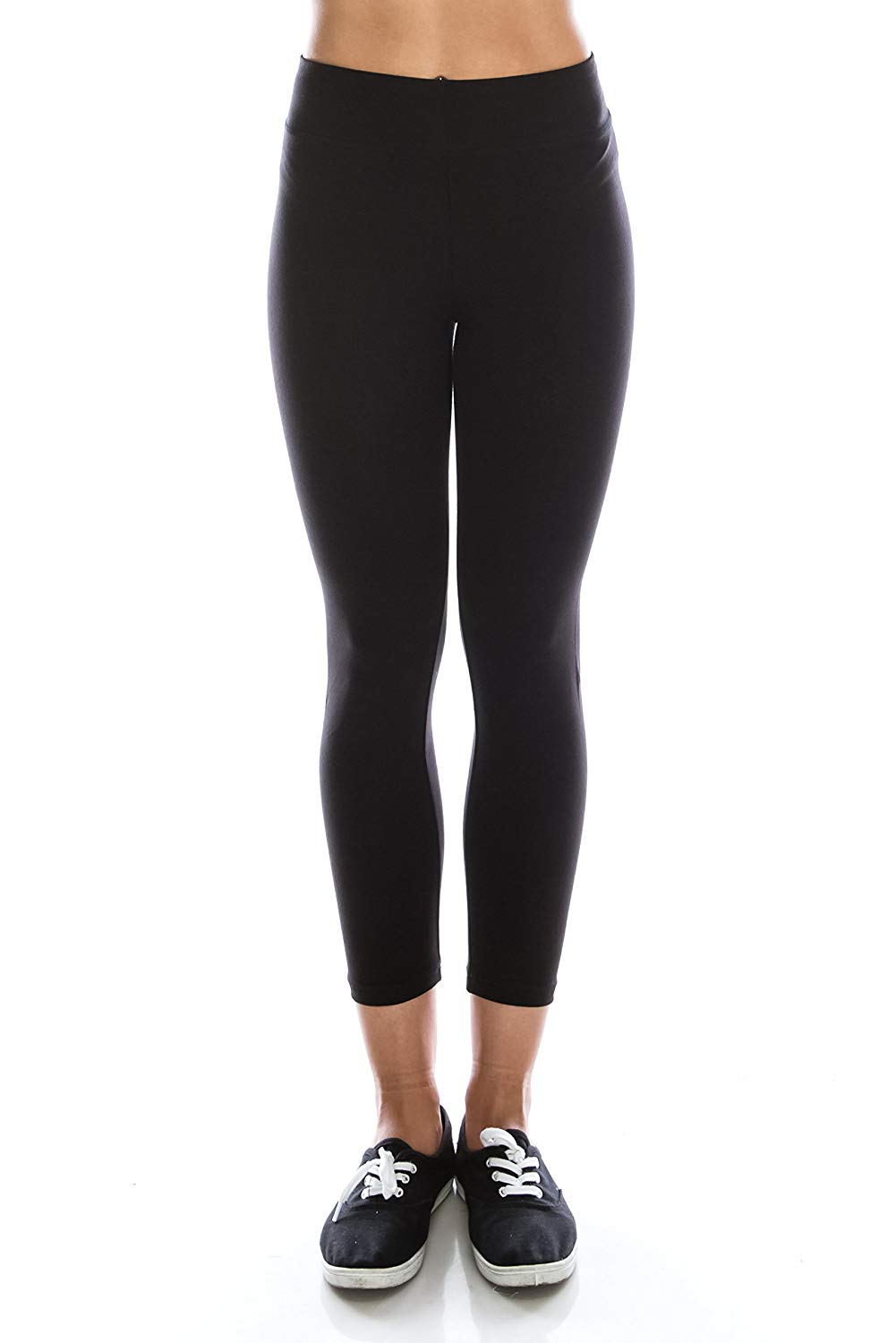 womens black cotton spandex leggings