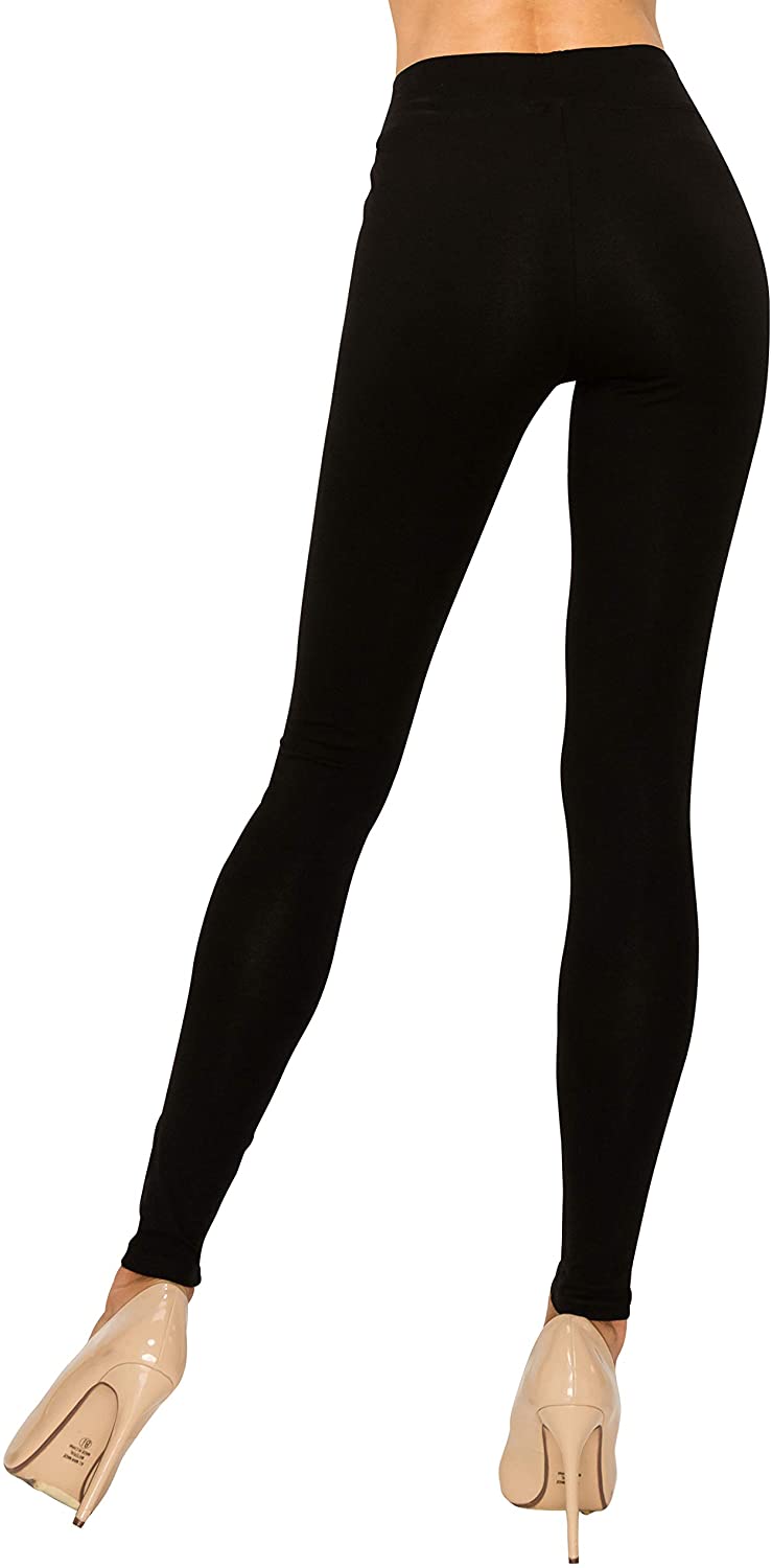 womens black cotton spandex leggings