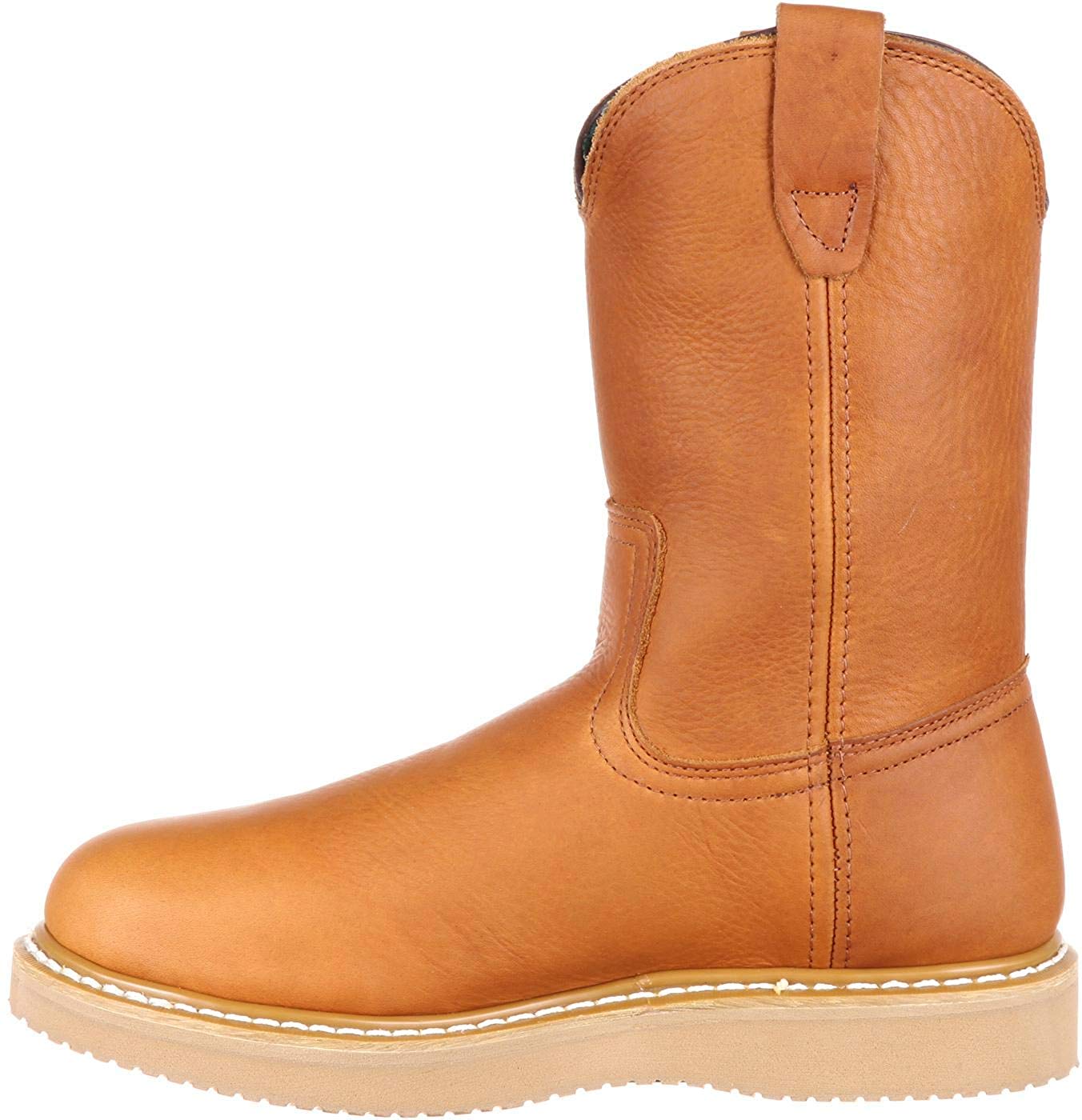 Boot Men's Wedge Wellington Work Shoe, Barracuda Gold, Size 9.5