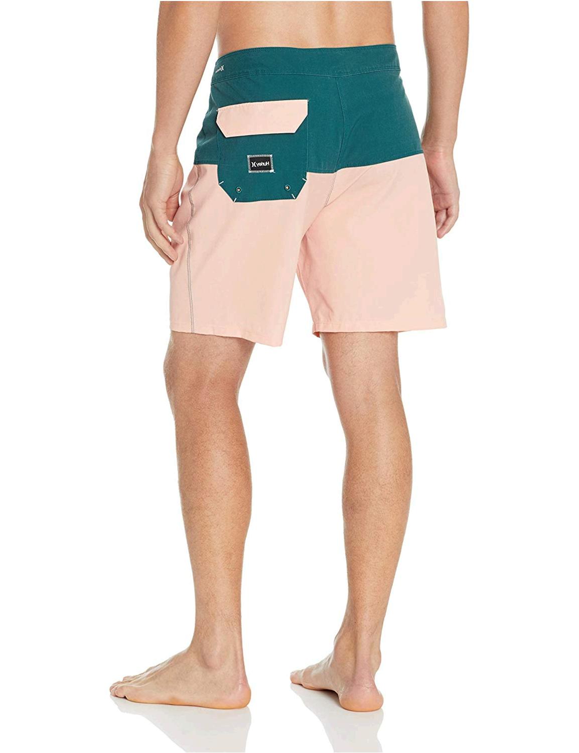 Hurley Mens Phantom Stretch Printed 18 Straight Hem Boardshort Swim Short