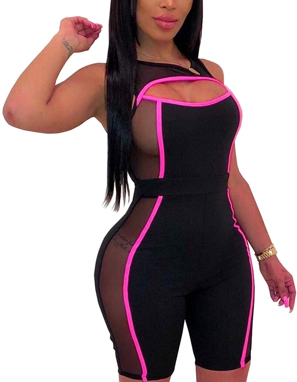 Rompers for Women Active Tracksuits Workout Sexy Denim