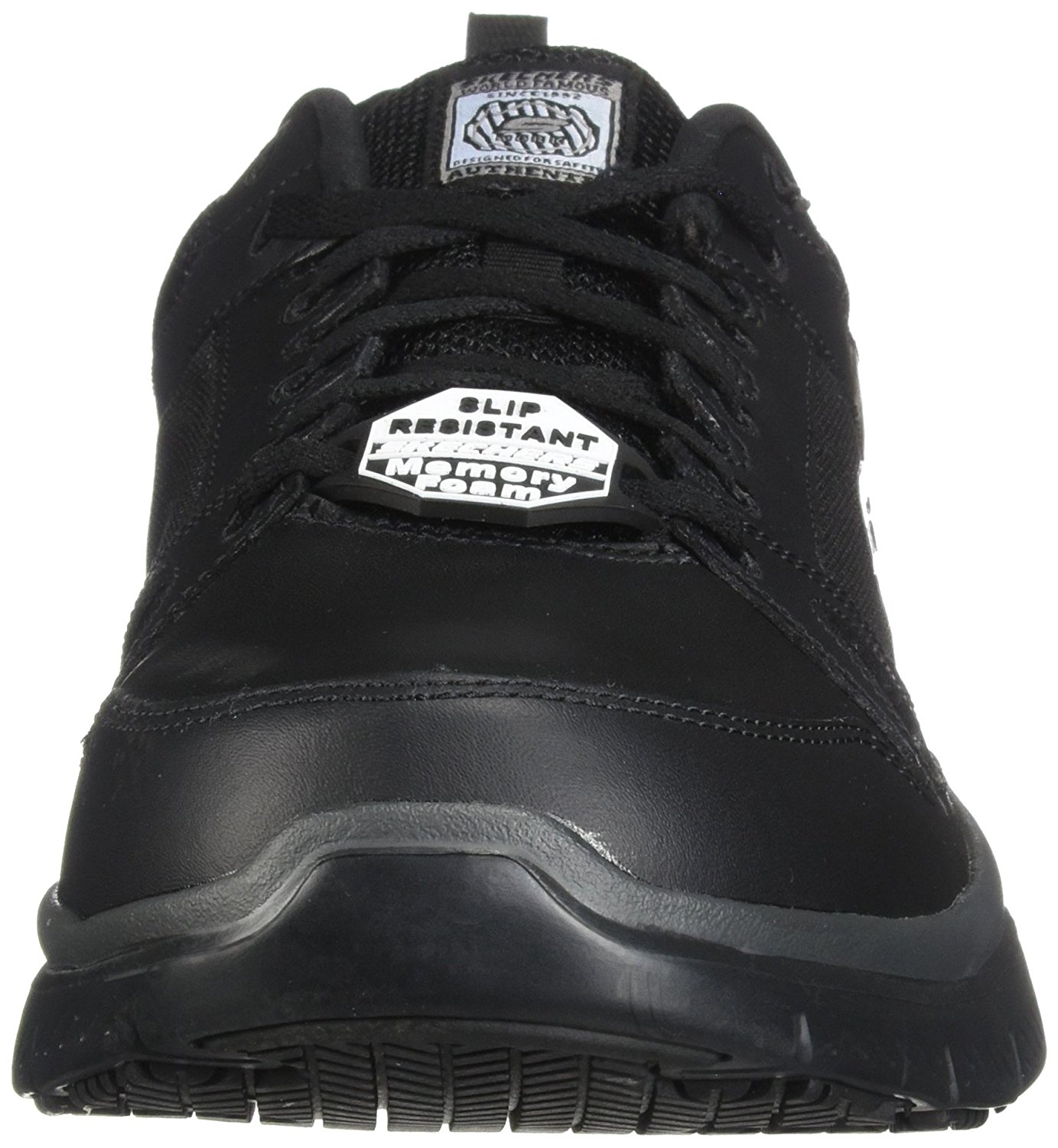 Skechers Mens bendon Fabric Soft toe Slip On Safety Shoes, Black, Size ...