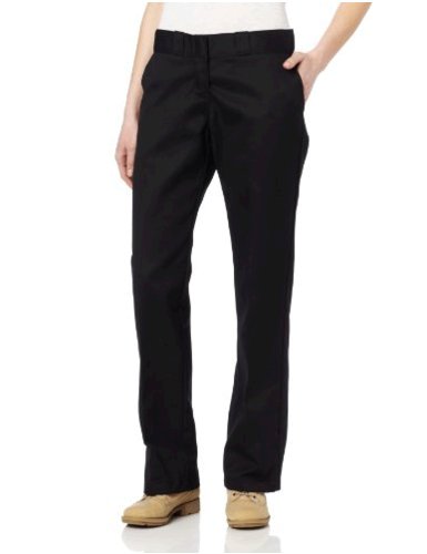 Dickies Women's Original Work Pant with Wrinkle And Stain, Black, Size ...