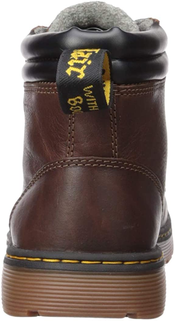 Dr. Martens Mens Tipton Leather Almond Toe MidCalf, Dark Brownblack