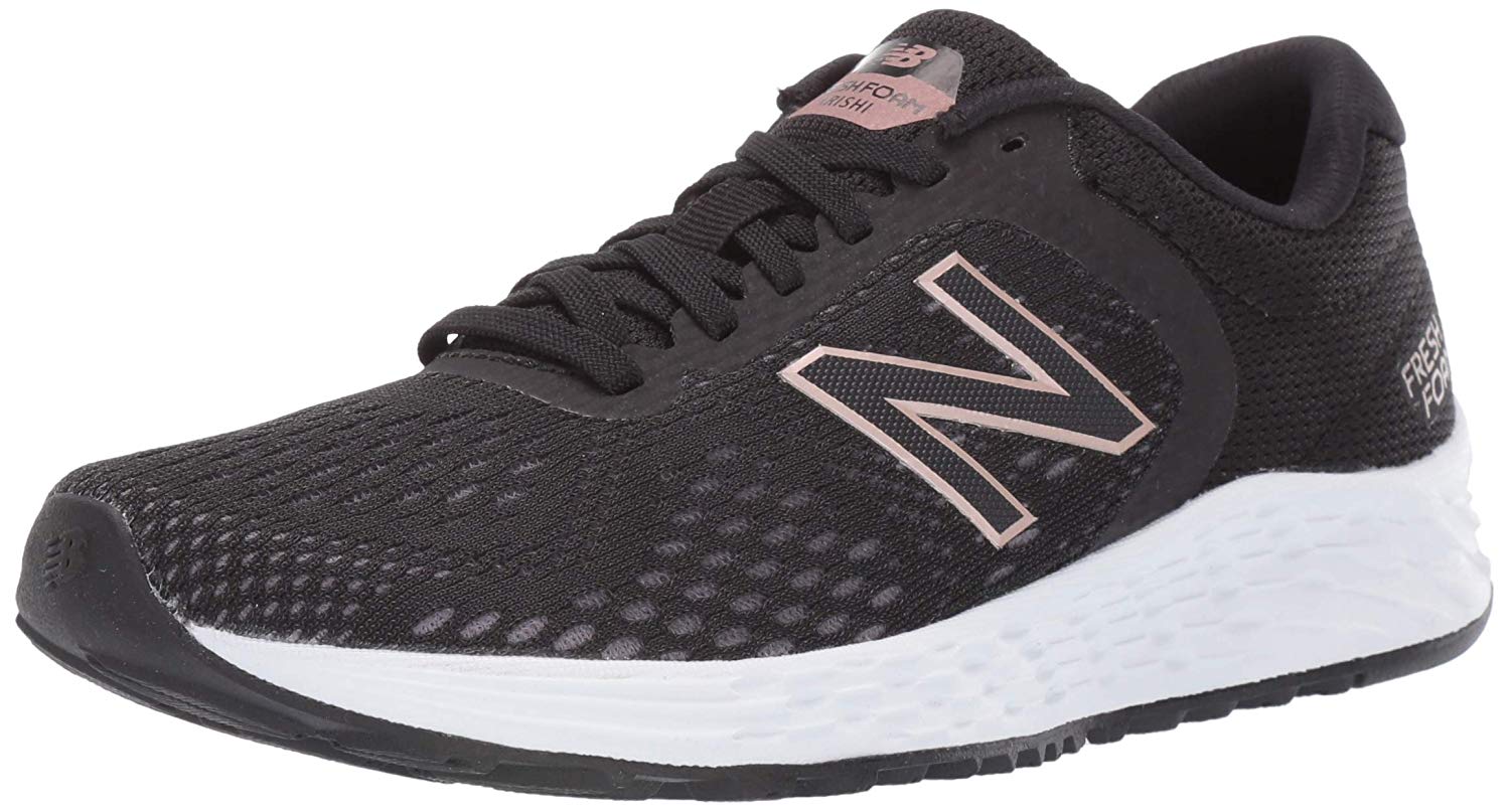 black and rose gold new balance shoes