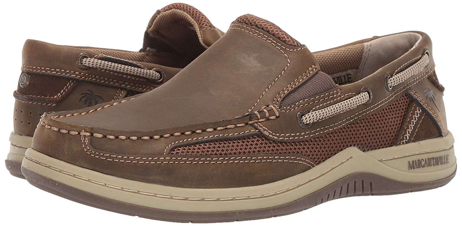 Margaritaville Men�s Anchor Slip On Boat Shoe, Brown, Size Margaritaville Men�s Anchor Slip On Boat Shoe, Brown, Size