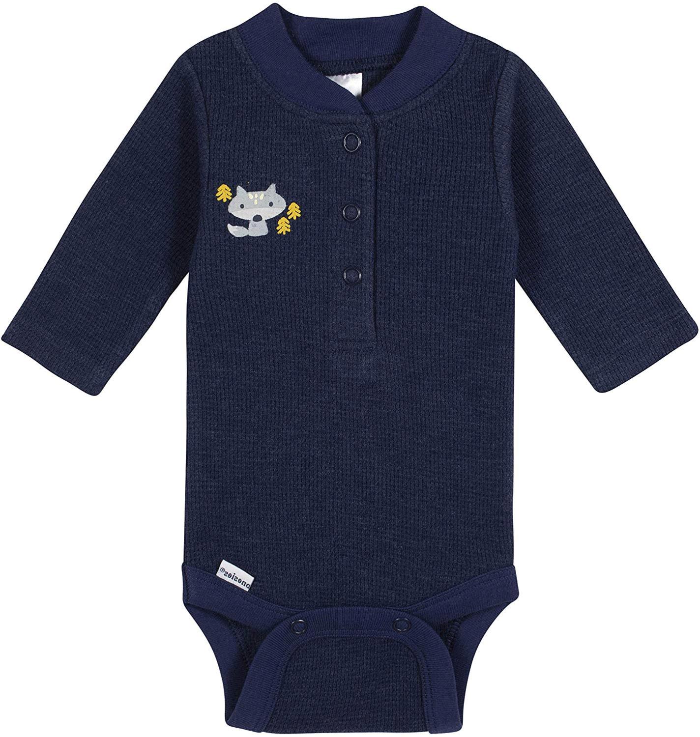 GERBER Baby Boys 3Pack Long Sleeve Thermal Bodysuit, Woodland, Size 18 Months eBay