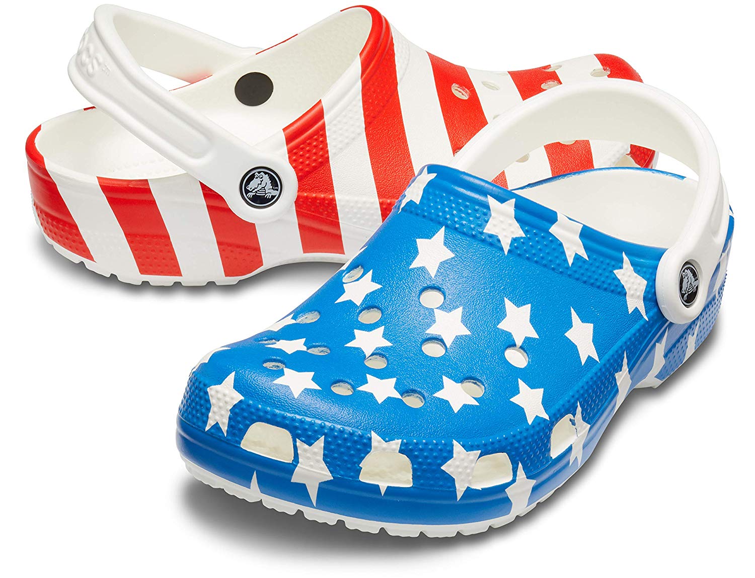 mens flag crocs