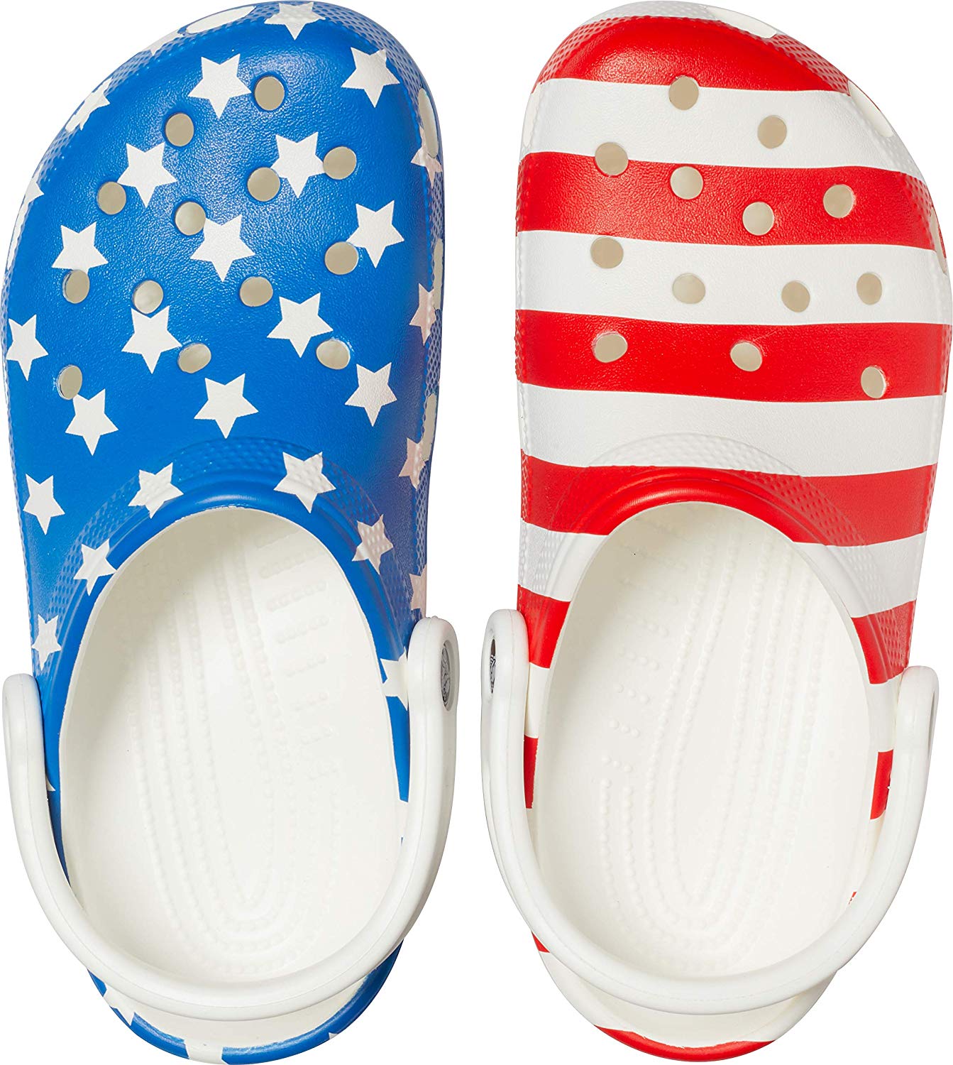 mens flag crocs