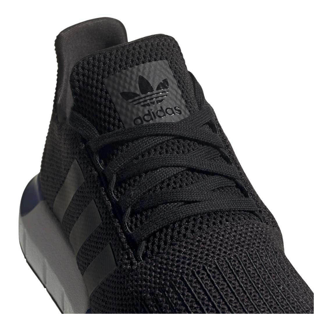 Adidas Men's Shoes Swift Fabric Low Top Lace Up Running, Black/Black