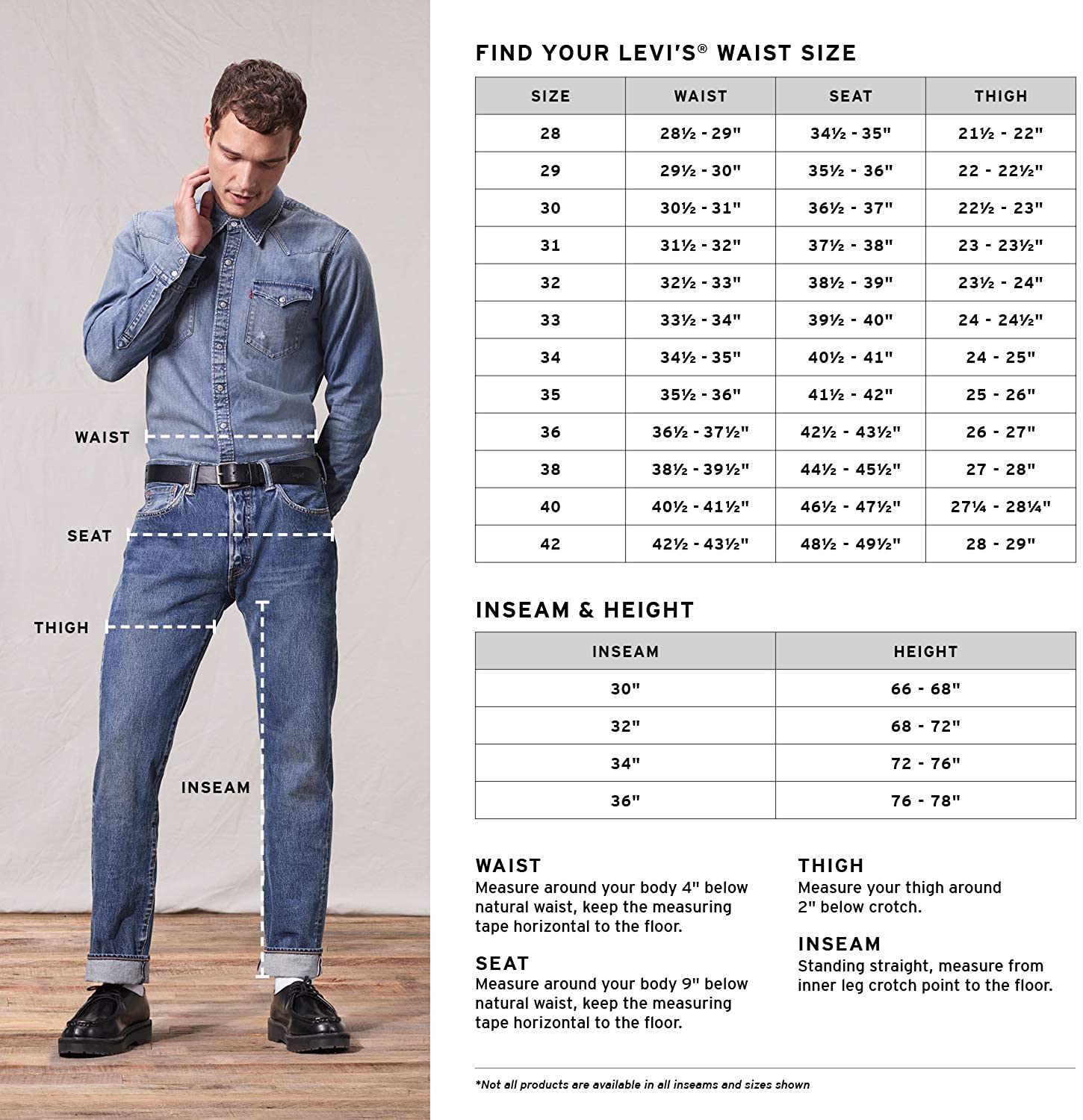 Levi's Size Conversion Chart