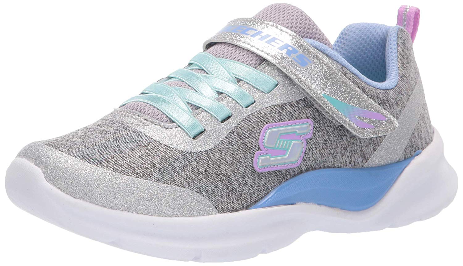 Skechers Kids' Tech Groove-Sparkle Glitz Sneaker, Grey/Multi, Size 5.0 ...