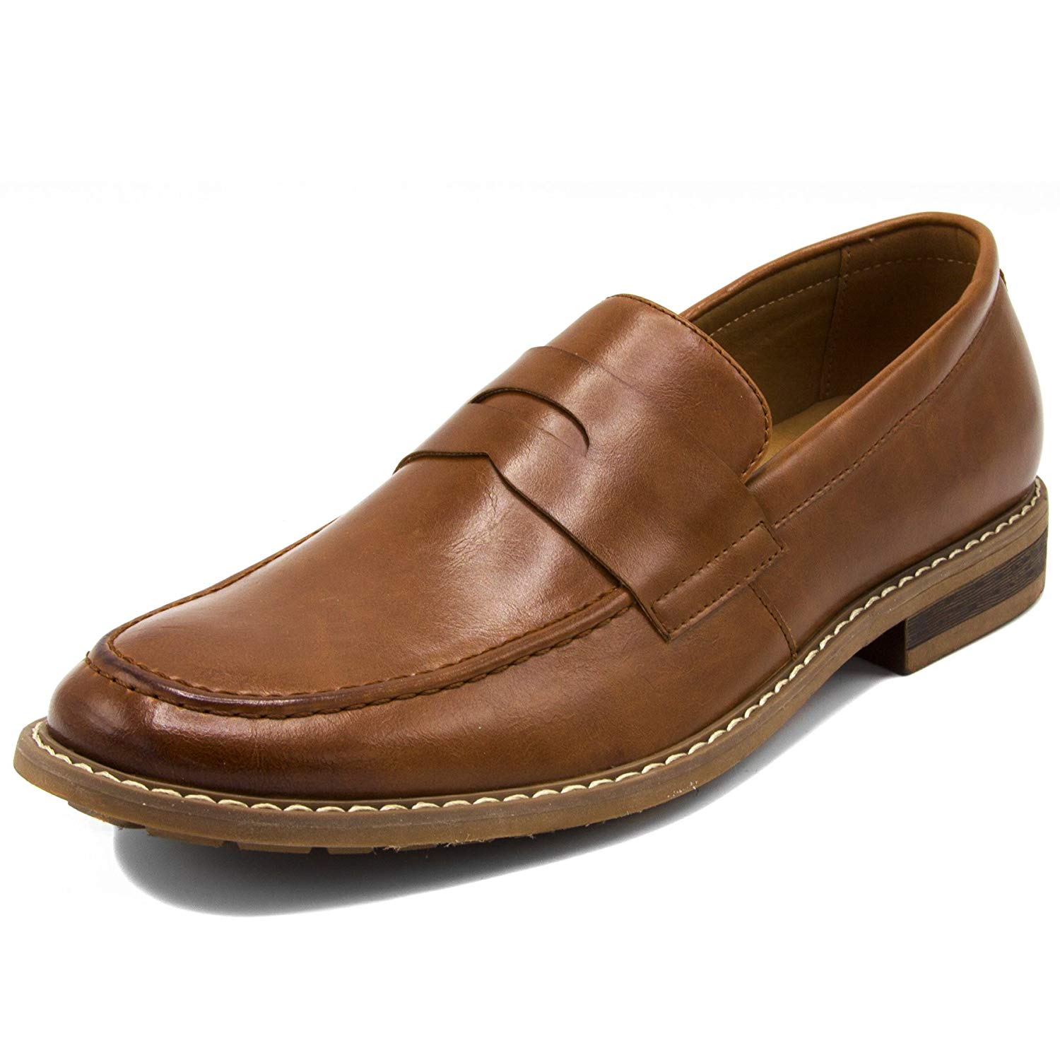 Nautica Men's Dress Shoes Slip On Oxford Moc Toe Loafer, Tan Smooth ...