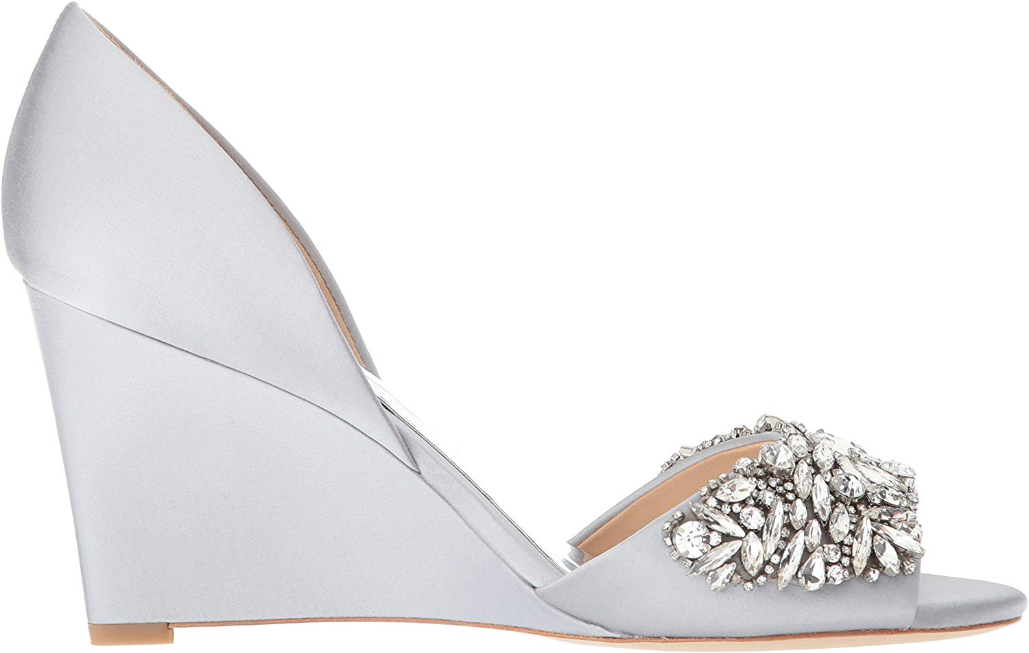 badgley mischka silver wedges