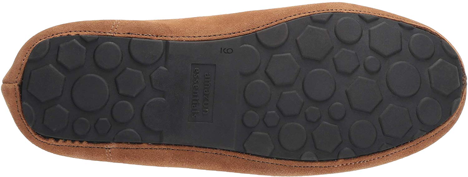 amazon essentials men's leather moccasin slipper