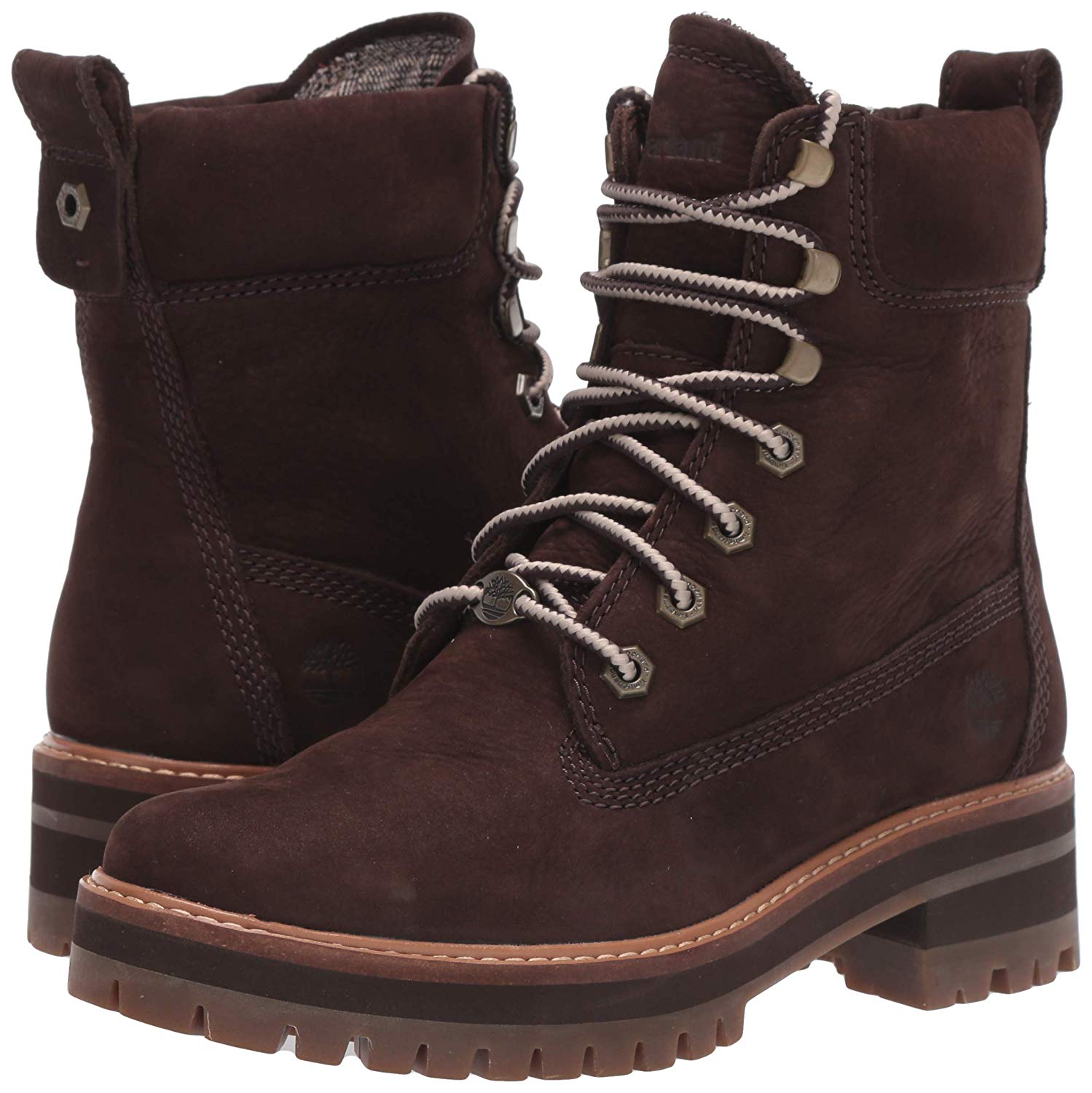 Timberland Womens Courmayeur Leather Closed Toe Ankle Combat, Brown ...