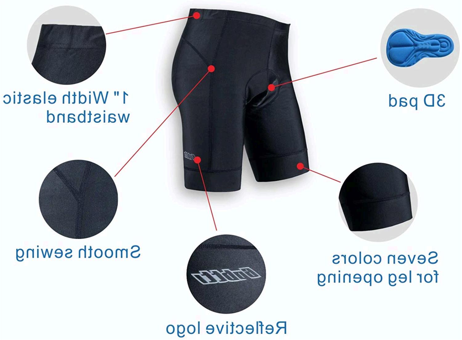 mens gel padded bike shorts