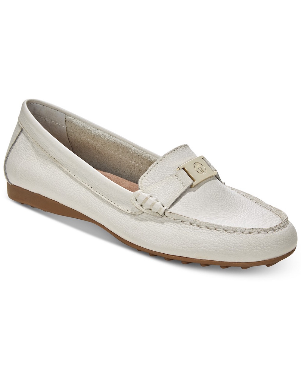 Giani Bernini Womens Dailyn Leather Closed Toe Loafers, White, Size 6.0 ...