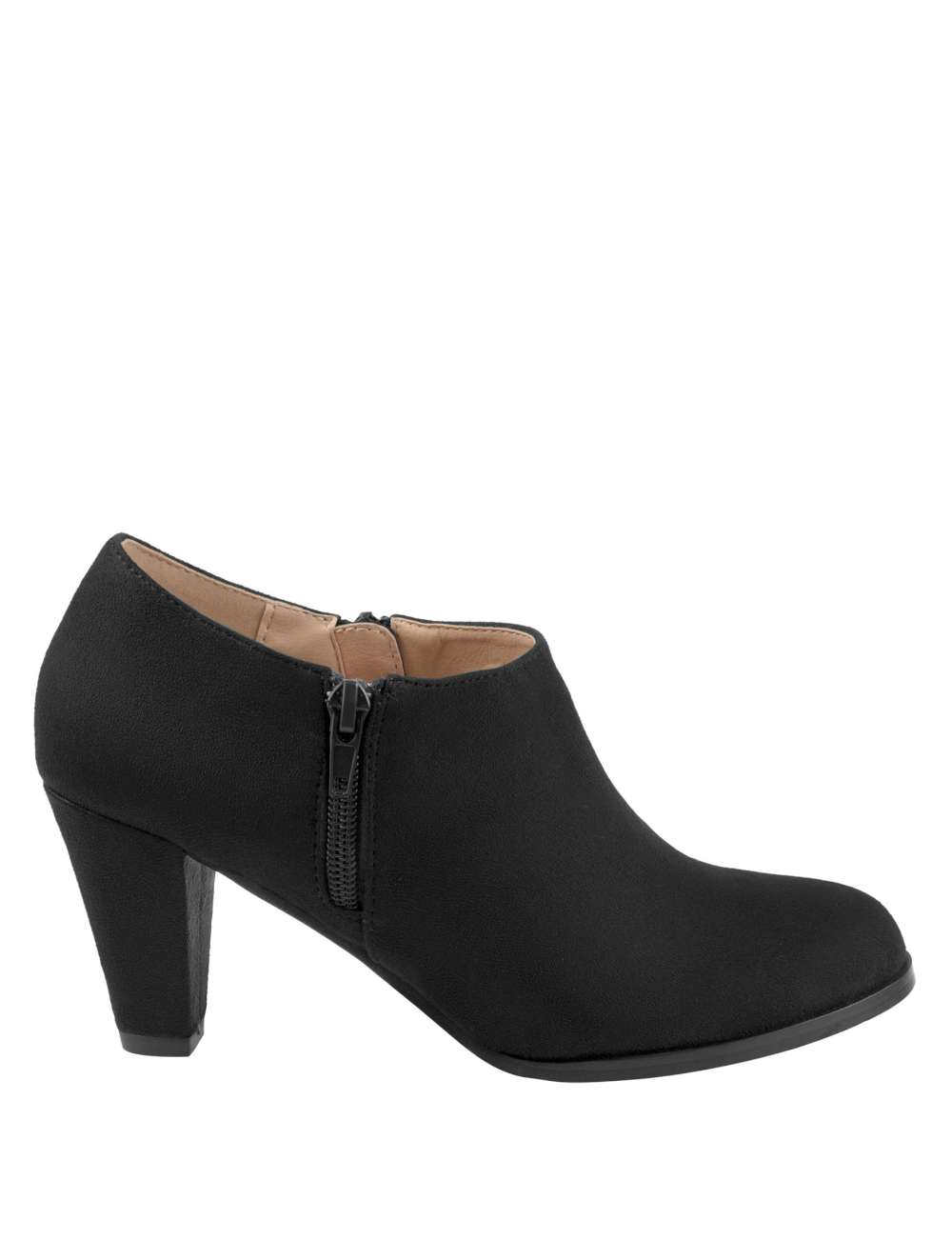 journee collection womens sanzi booties stacked heel