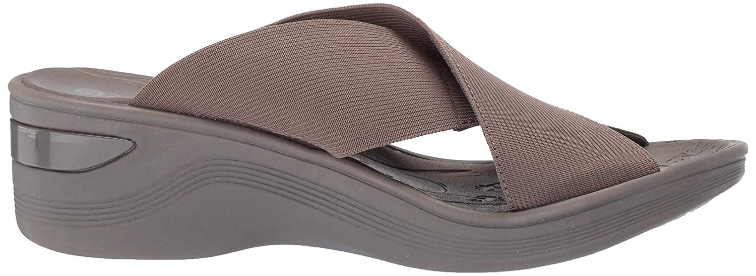 BZees Womens Desire Fabric Open Toe Casual Mule Sandals, Brown, Size 7. ...