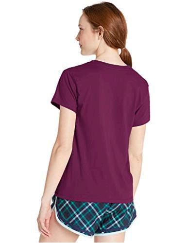 Champion Women's Classic Jersey Short Sleeve Tee, Venetian, Purple, Size  Small l | eBay
