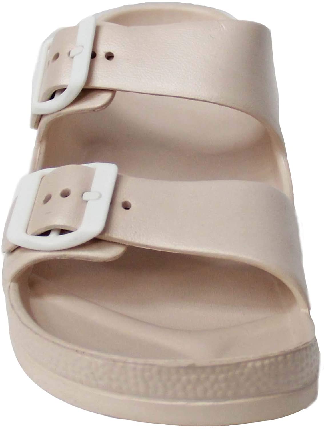women's comfort slides eva adjustable double buckle sandals