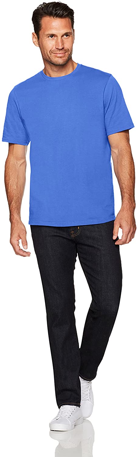 Essentials Men/'s 2-Pack Loose-Fit Short-Sleeve Crewneck T-Shirts Large Imperial Blue