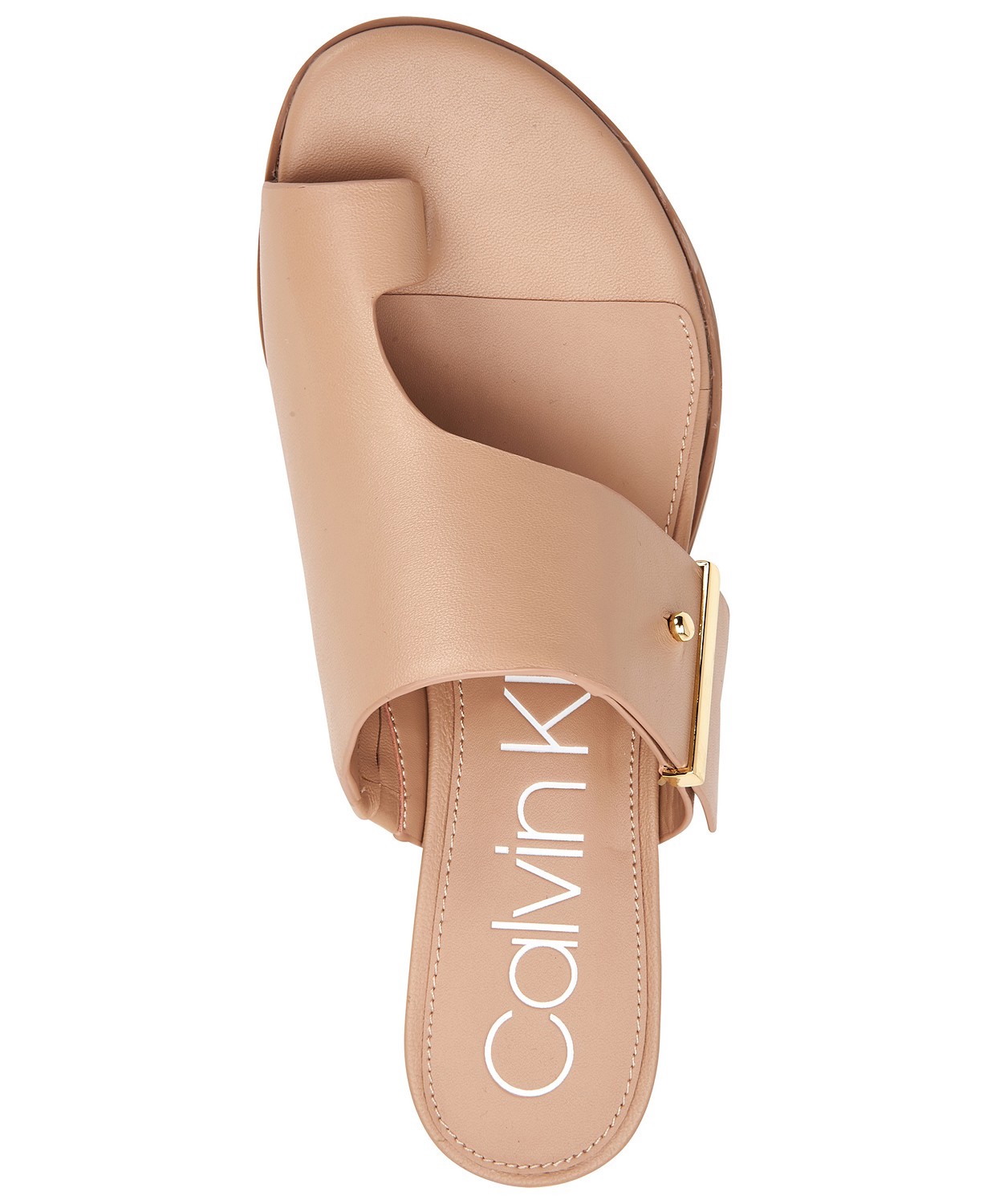orange calvin klein slides