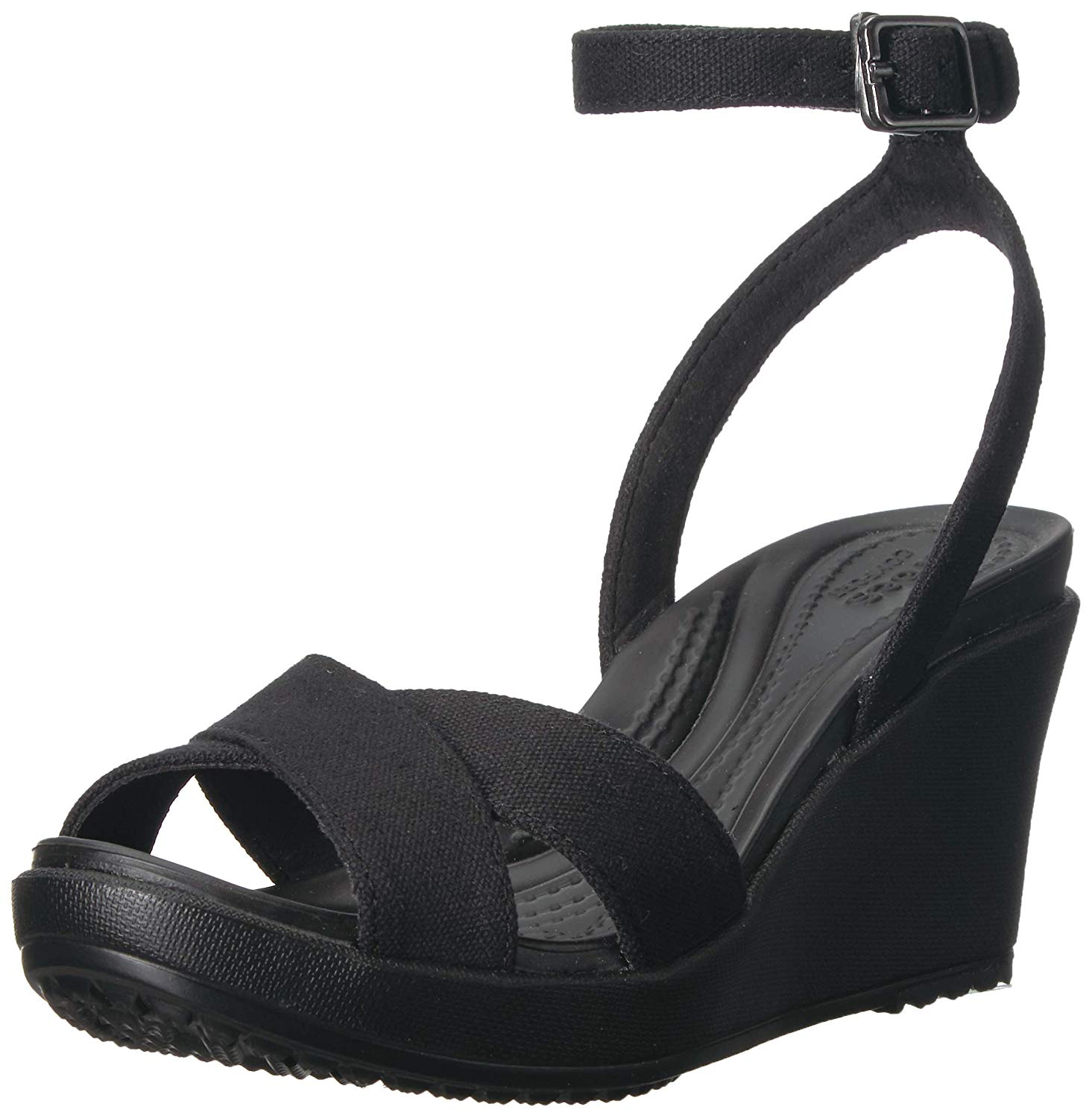 Crocs Womens Leigh Ii Open Toe Casual Strappy Sandals Blackblack Size 40 Ebay 4215