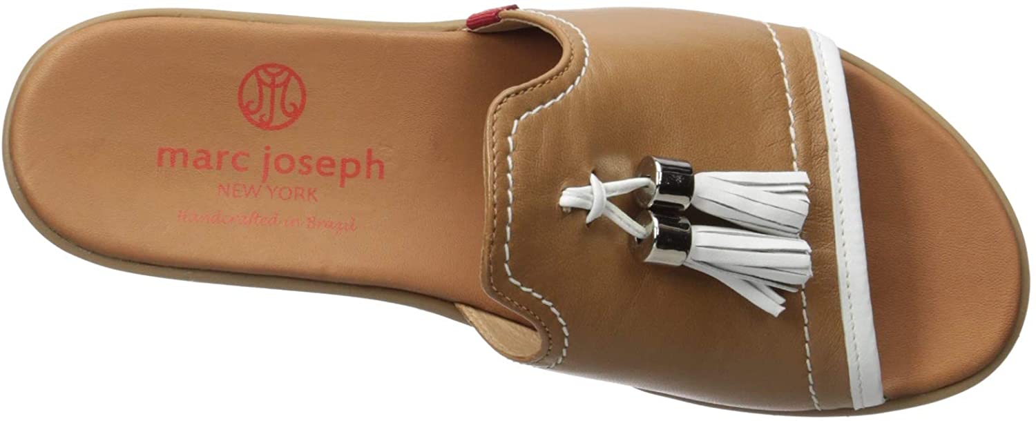 MARC JOSEPH NEW YORK Womens Womens Genuine Leather Made in Brazil Tassle Slide Mule 