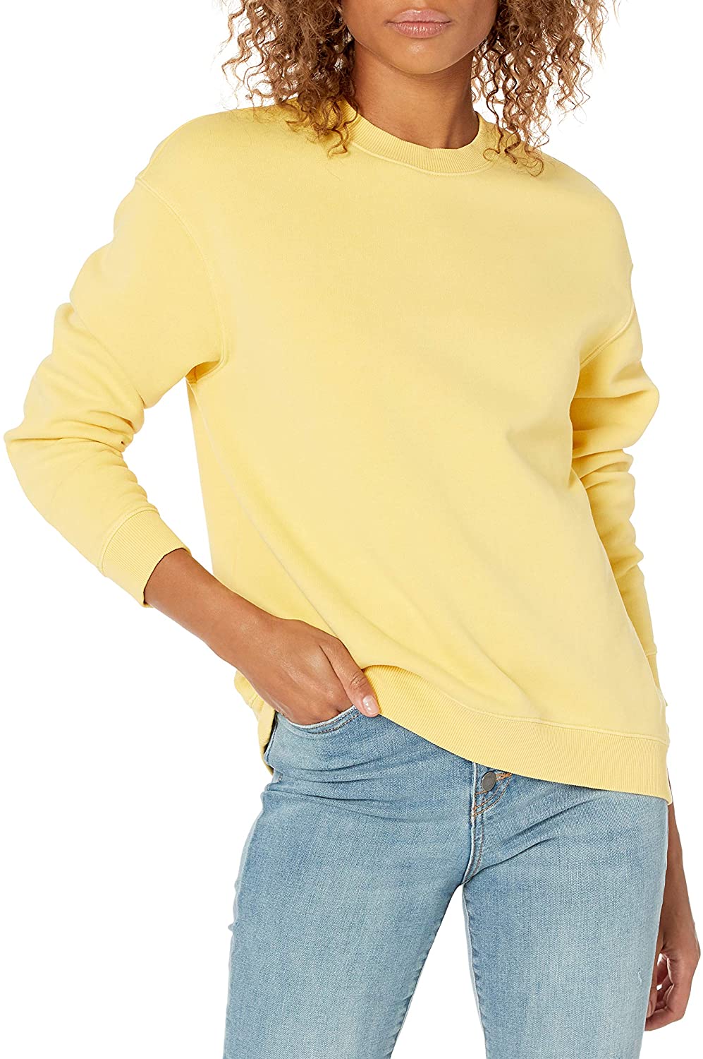 Brand - Goodthreads Women's Heritage Fleece, Lemon Yellow, Size X-Large ...
